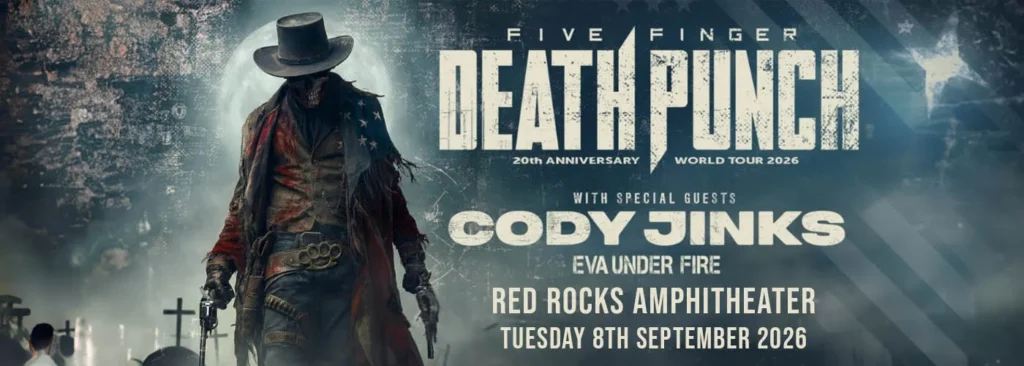 Five Finger Death Punch, Cody Jinks & Eva Under Fire at Red Rocks Amphitheatr